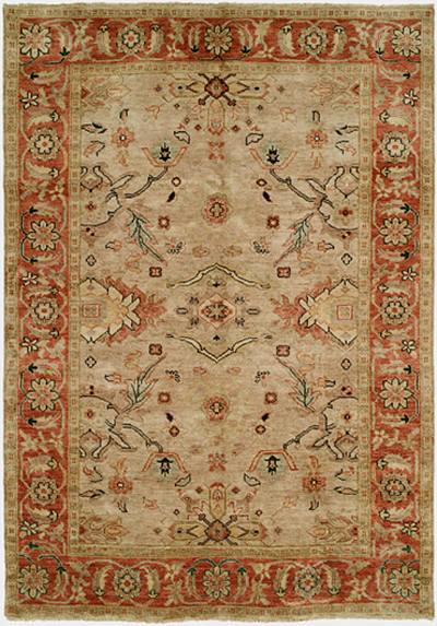 Beige Rust By Harounian Rugs