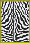 Milliken Black and White ZebraGlam6831 Citrus Green 1