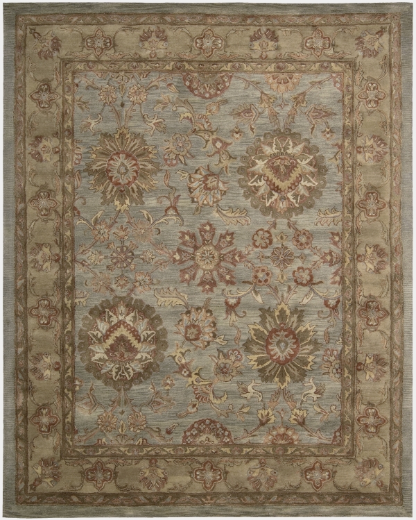 Jaipur Ja 19 Aqua By Nourison Rug Corp With Their Lavish Pile And The Silk Like Sheen Of Lanolin Rich Wool Jaipur Collection Rugs Will Bring A Dramatic Fashion Accent To Any Traditional