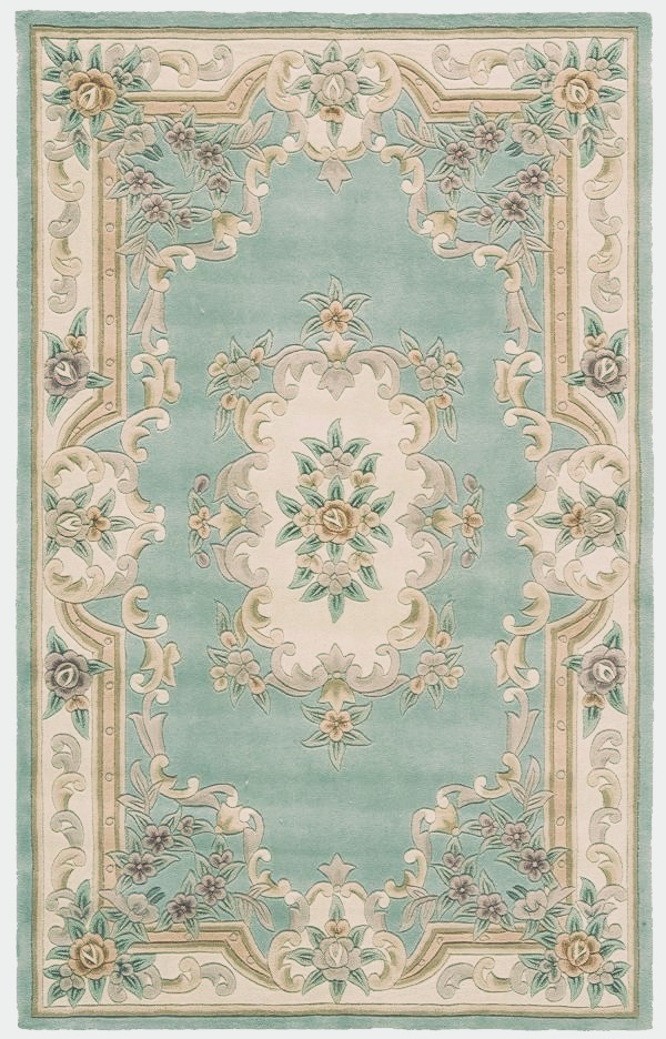 New Aubusson 510 292 Light Green By, Rugs America New Aubusson